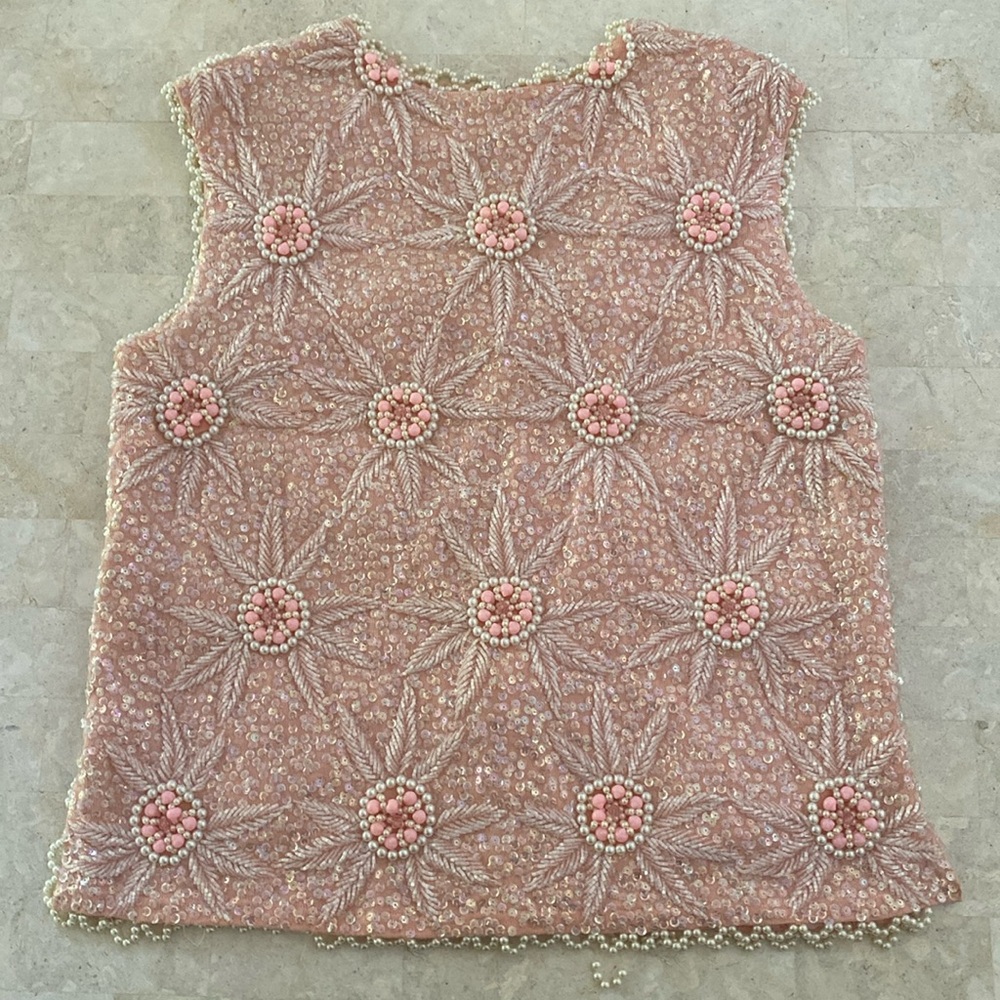 Vintage Going Out Top Beaded Sequin - Picture 2 of 4